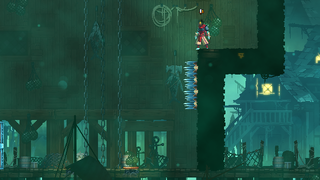 The breakable ground in the far right tower, which blocks the way to the blueprint.